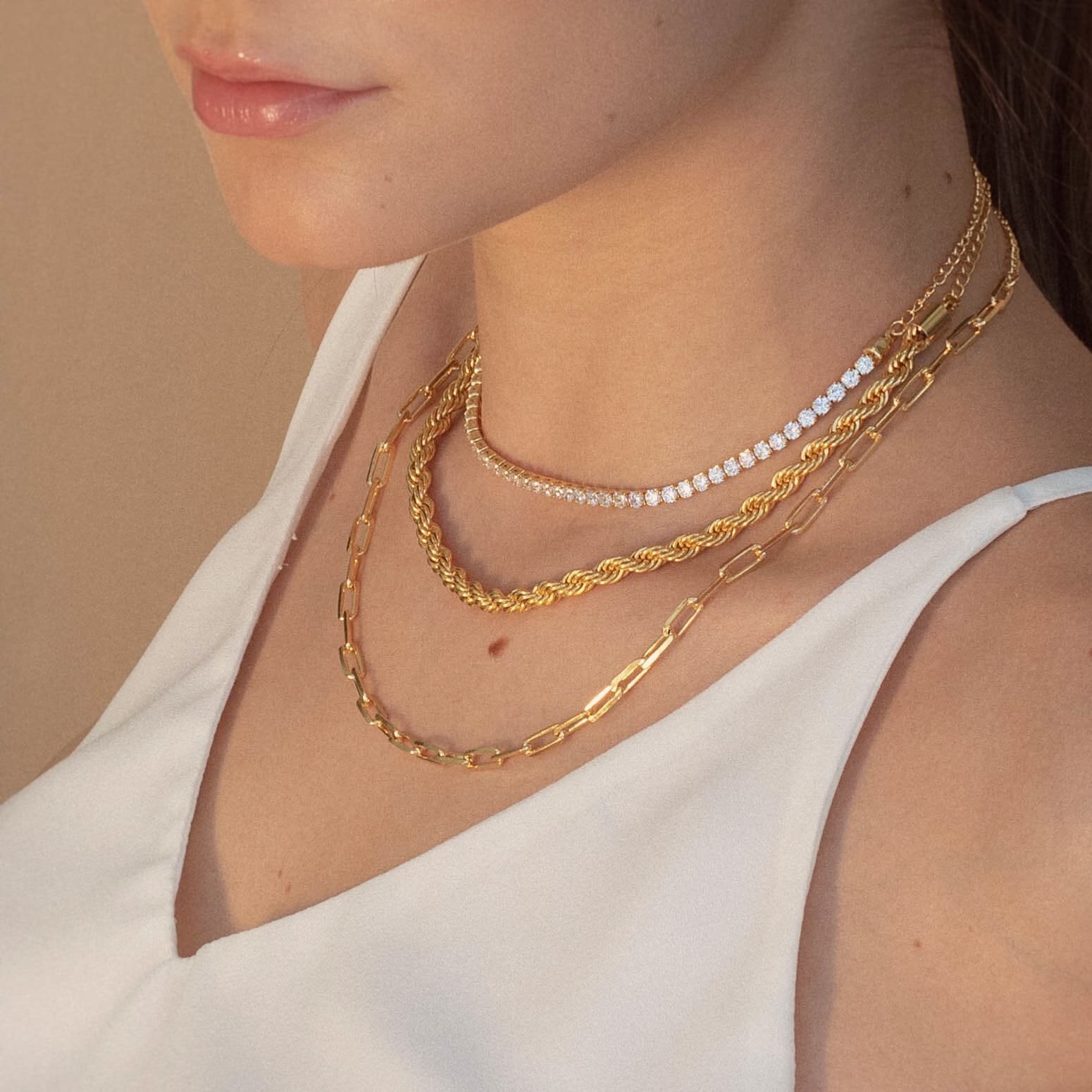 CHOKER ZIRCONIA 3MM DOURADA FOLHEADA