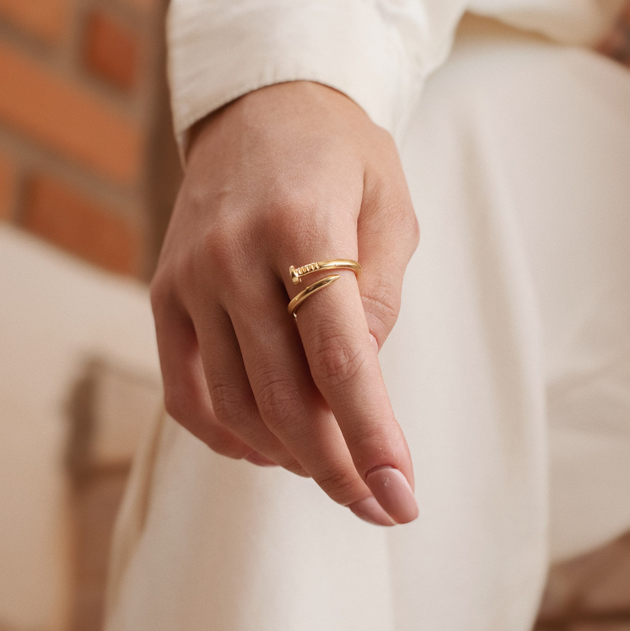 ANEL PREGO BANHADO A OURO 18K