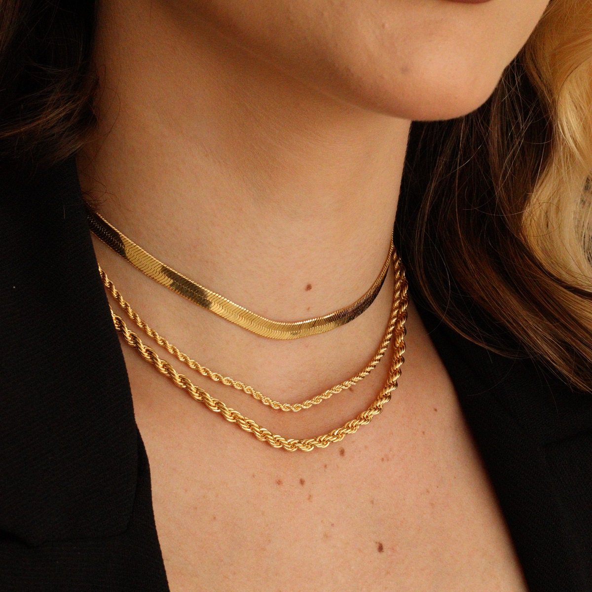 CHOKER CORDÃO BAIANO 4MM BANHADO A OURO 18K