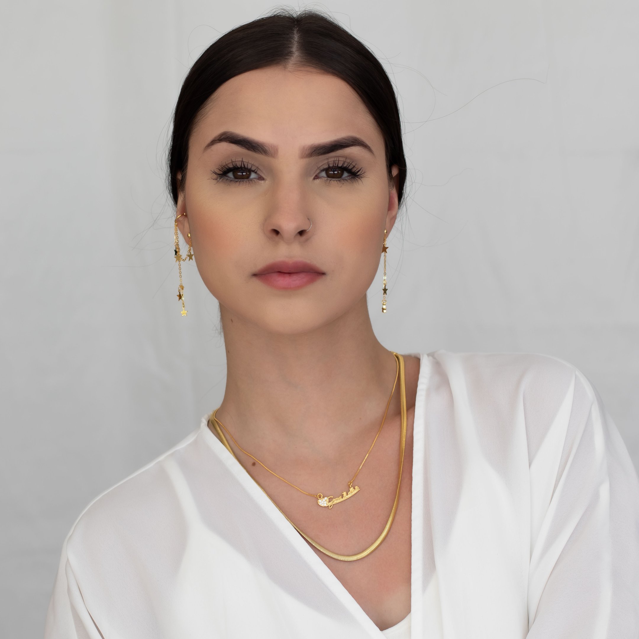 COLAR LONGO FITA 4MM BANHADO A OURO 18K