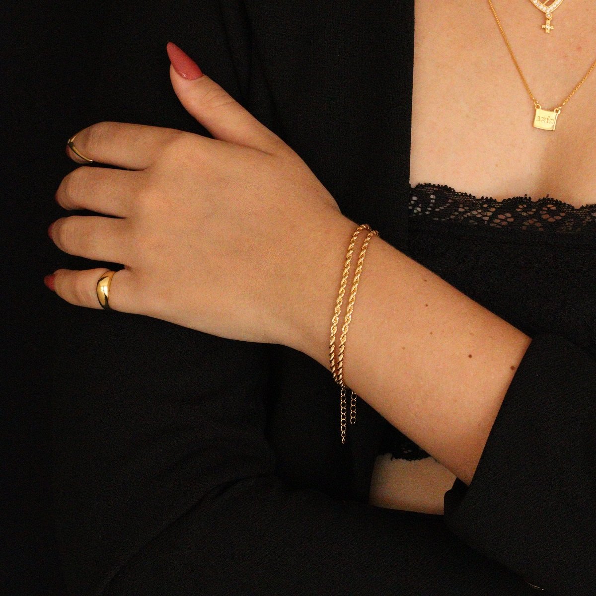 PULSEIRA CORDÃO BAIANO 2MM DOURADO FOLHEADO