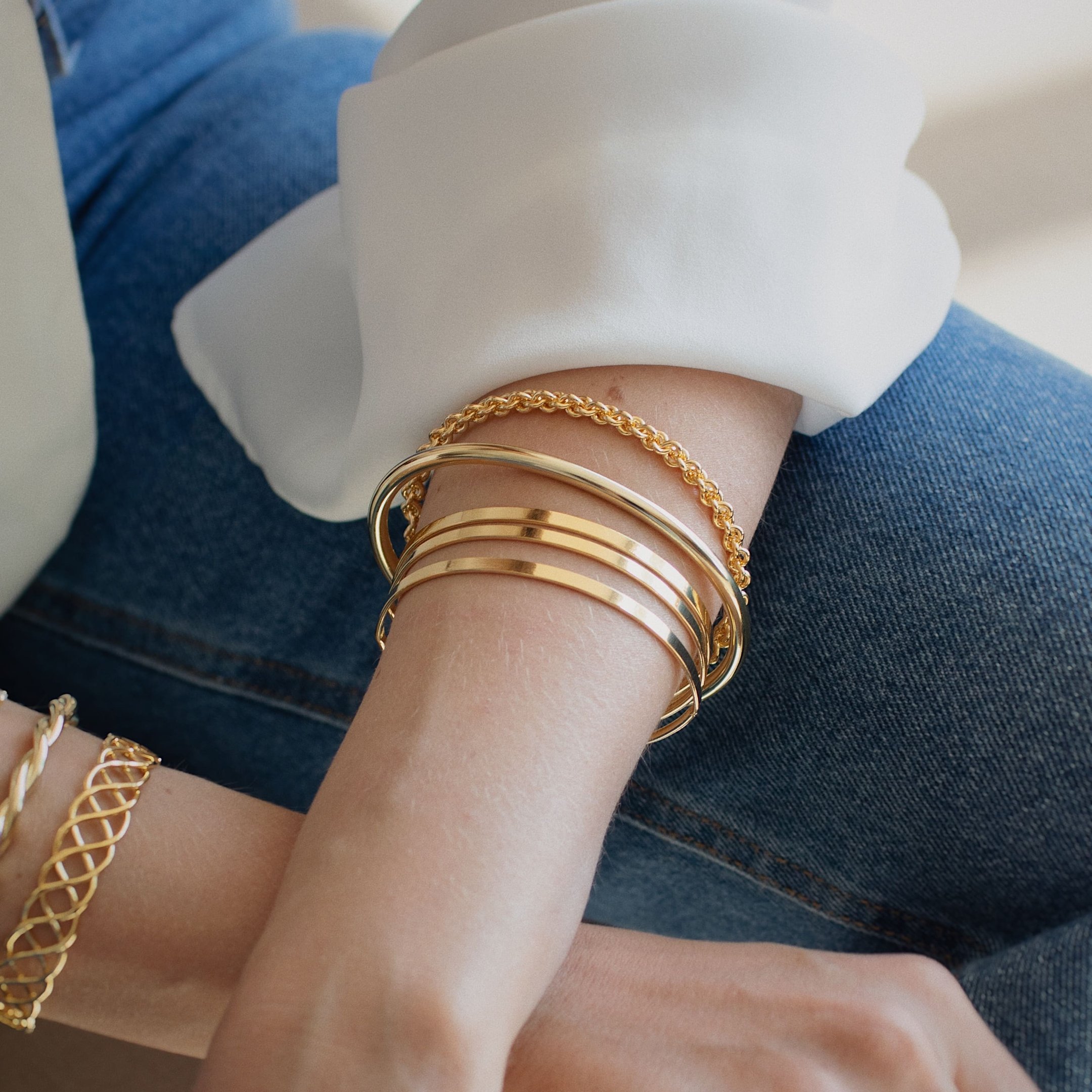 BRACELETE 3 FIOS MEDIOS DOUARDO FOLHADO