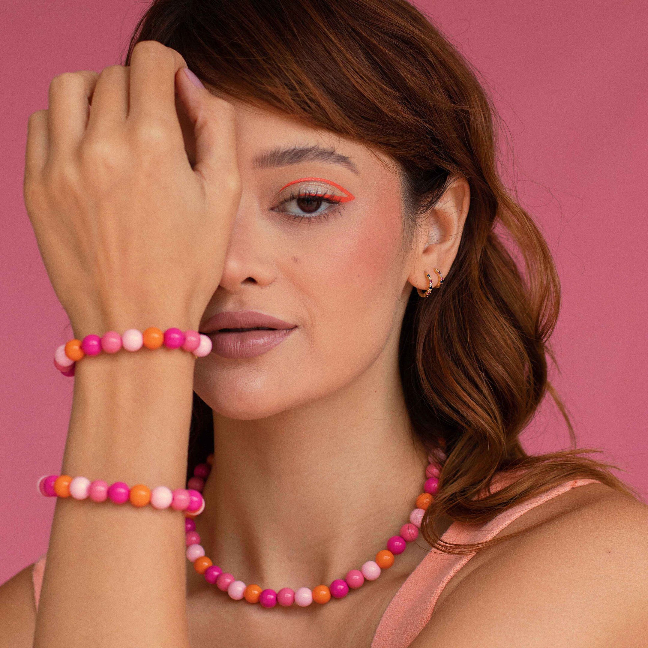 KIT ARGOLA ZIRCÔNIA COLORIDA P, M DOURADO FOLHEADO