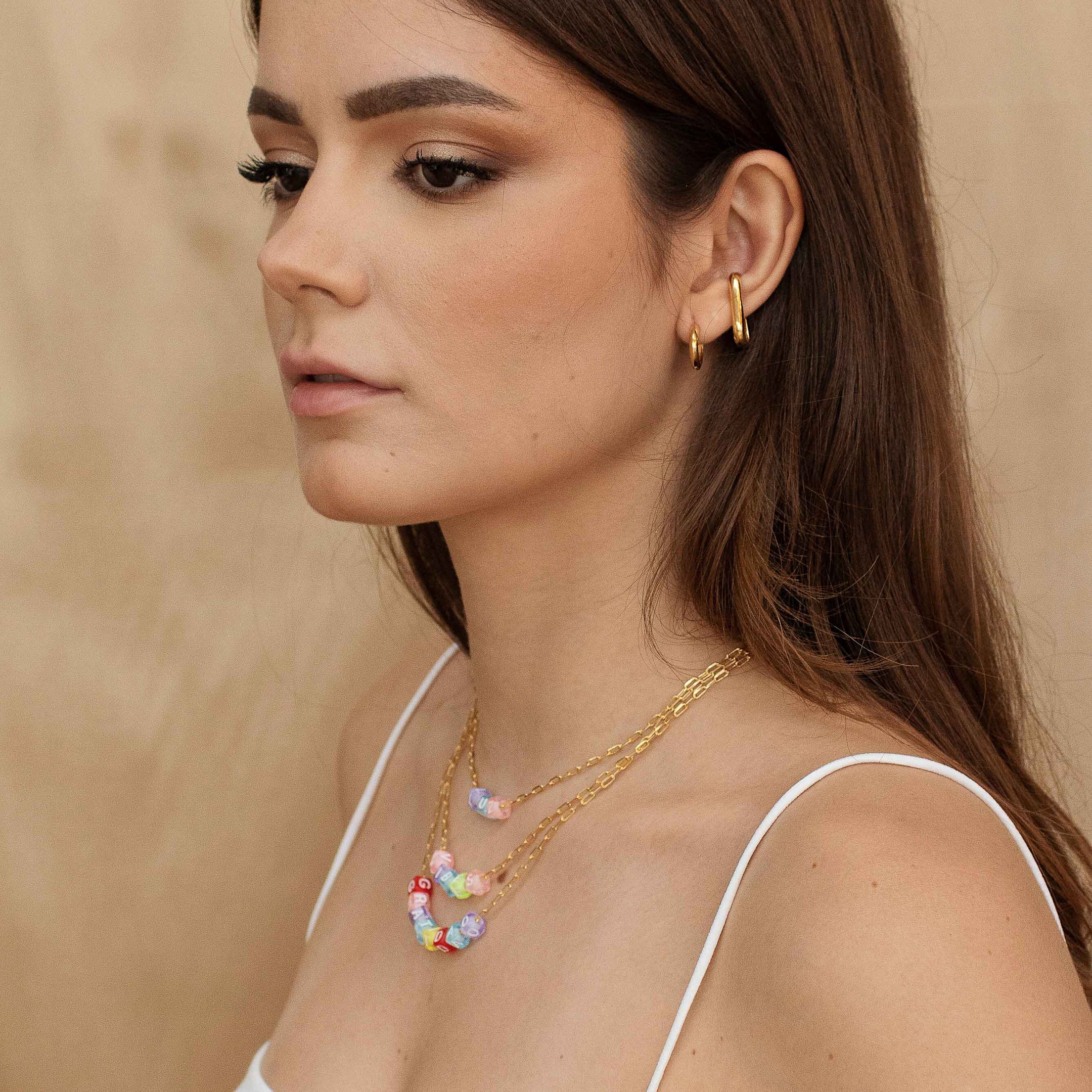 ARGOLA FINA LISA DOURADO FOLHEADO