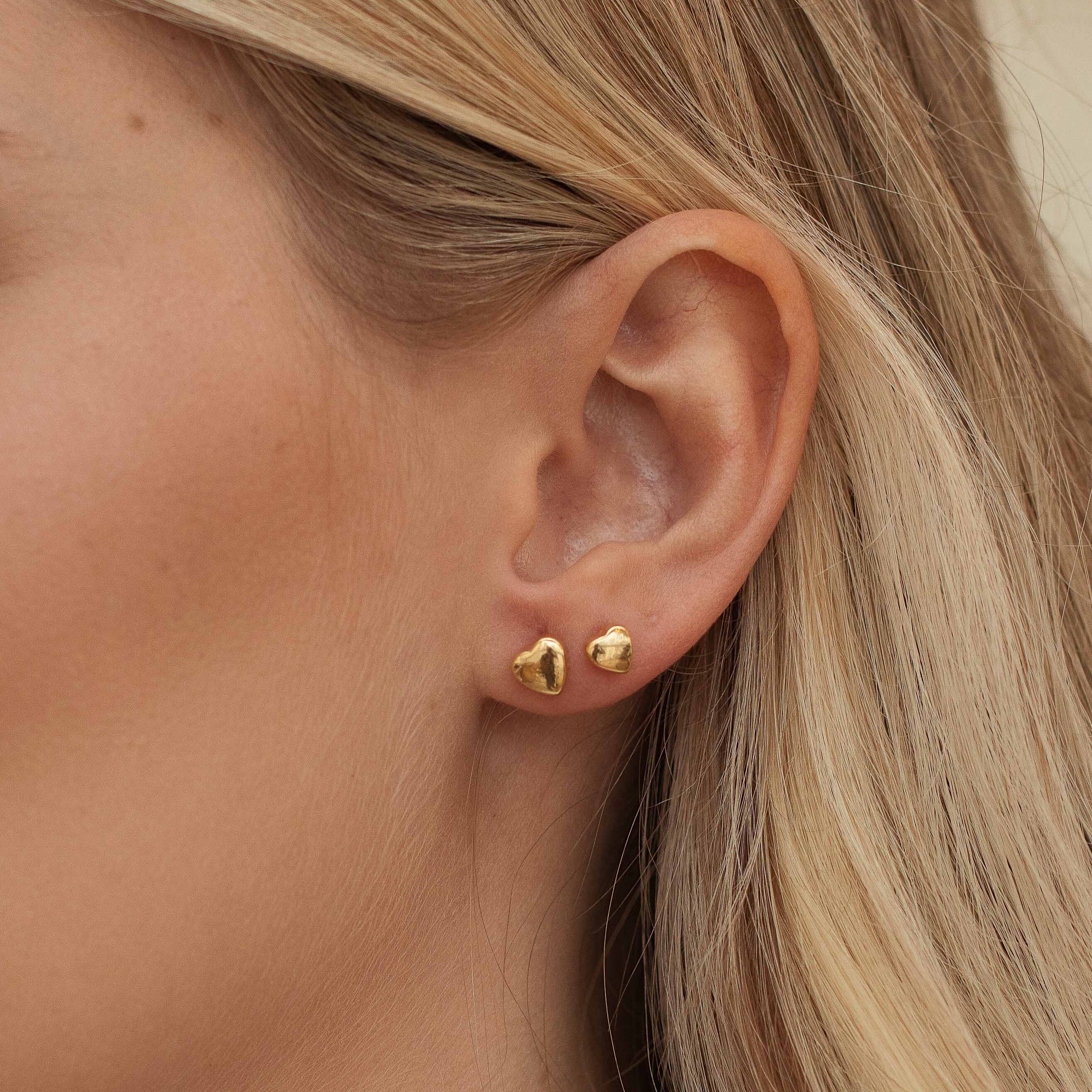 KIT CORAÇÃO P/M BANHADO A OURO 18K