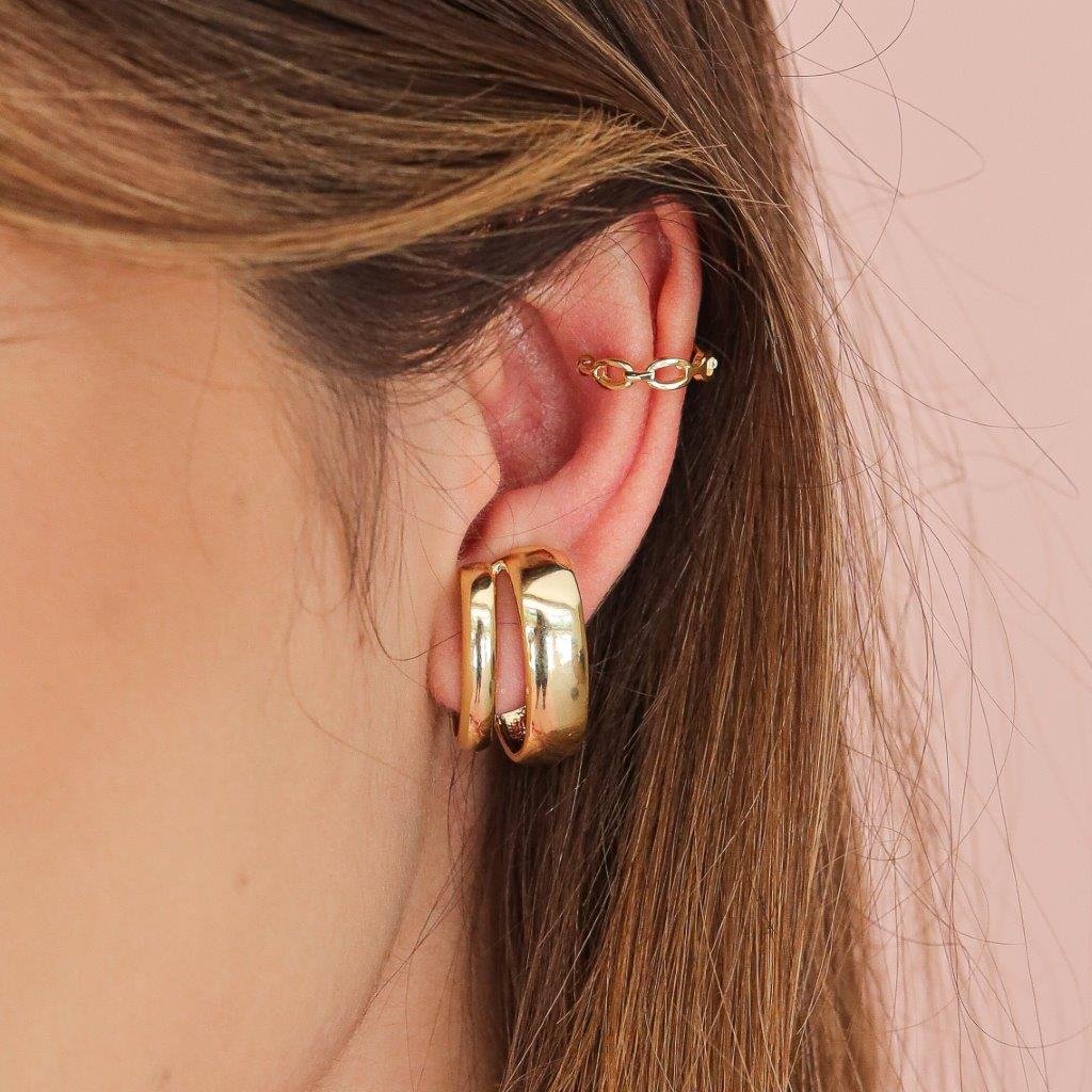 PIERCING ELOS DOURADO FOLHEADO