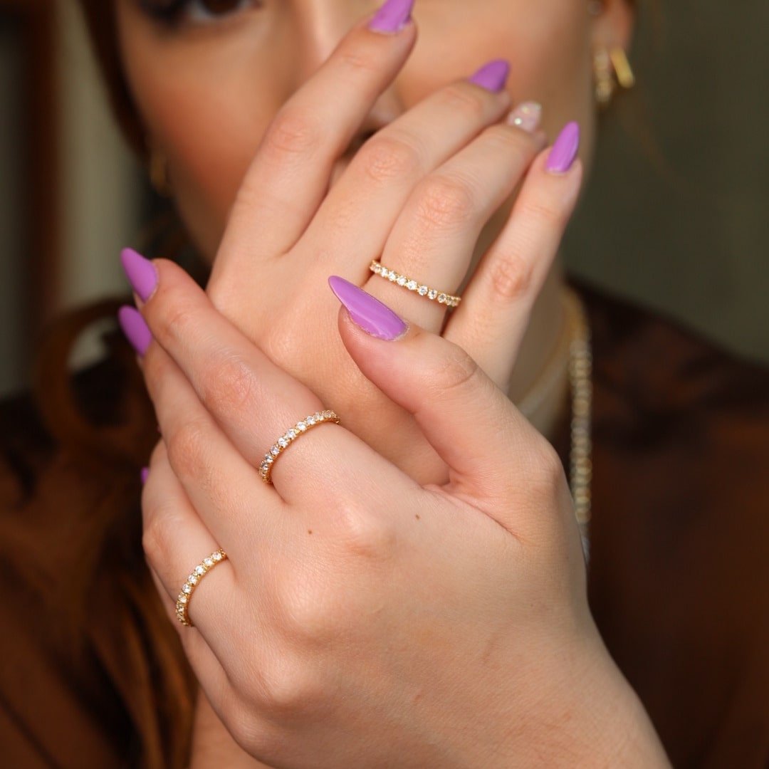 ANEL ZIRCONIA 2 MM DOURADO FOLHEADO