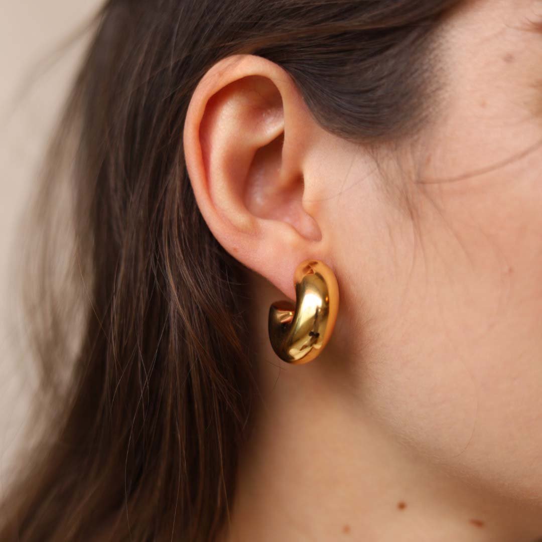 ARGOLA TUBO P 10MM ABS DOURADO FOLHEADO