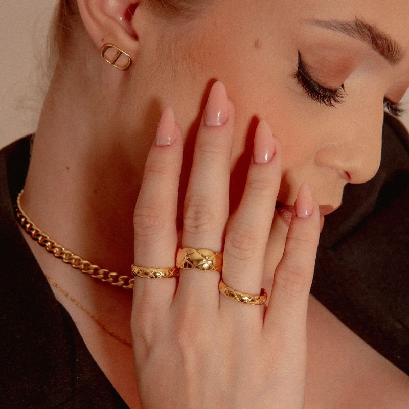 ANEL COCO X M BANHADO A OURO 18K