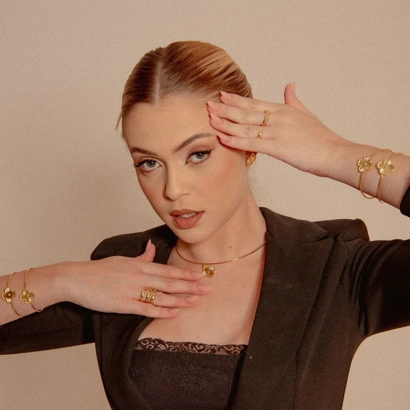 ANEL COCO X P DOURADO FOLHEADO