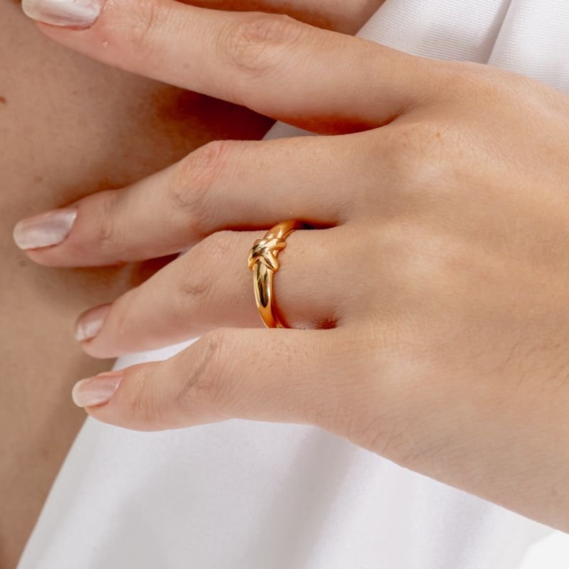 ANEL CONEXÃO BANHADO A OURO 18K