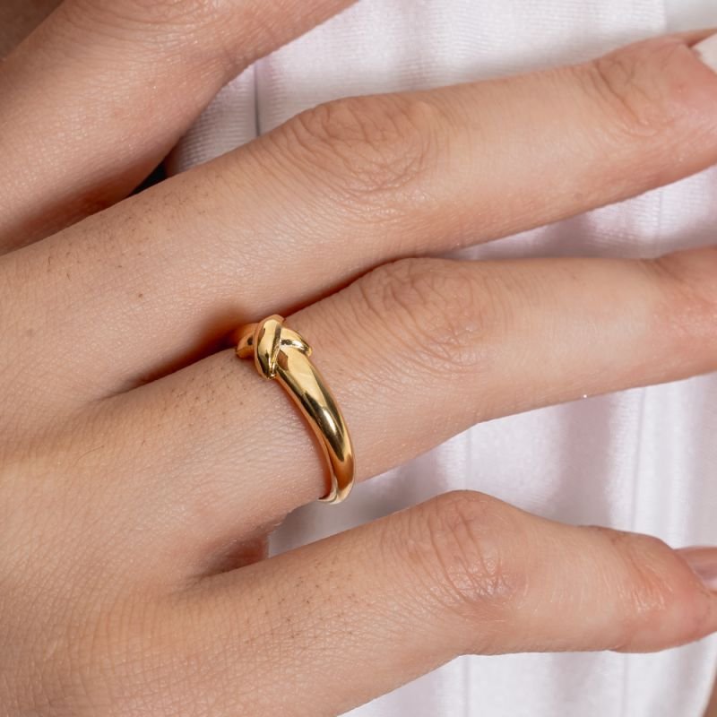 ANEL CONEXÃO BANHADO A OURO 18K