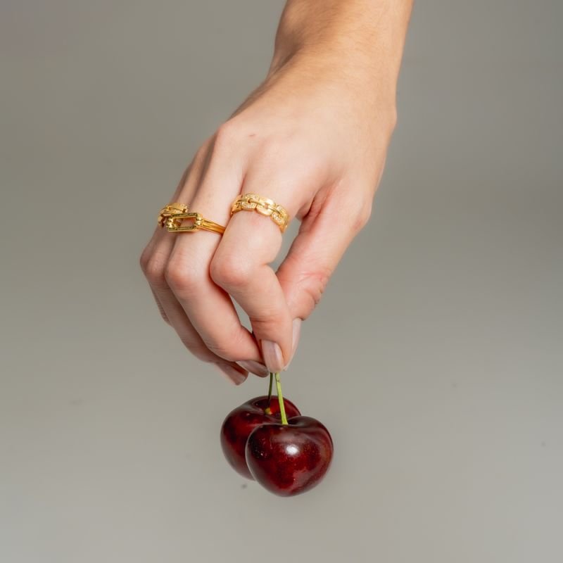 ANEL ENCANTO ZIRCÔNIA BANHADO A OURO 18K