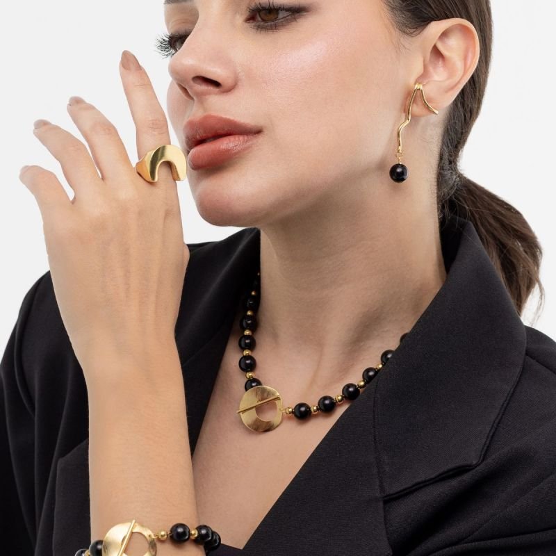 ANEL LIGNE BANHADO A OURO 18K