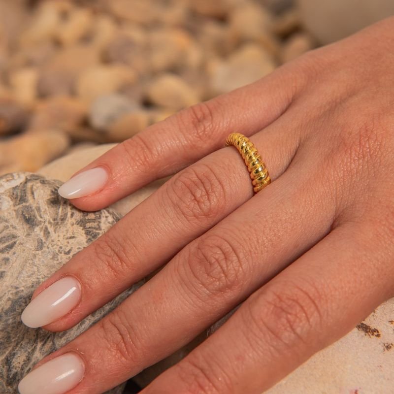 ANEL MARESIA AJUSTÁVEL BANHADO A OURO 18K