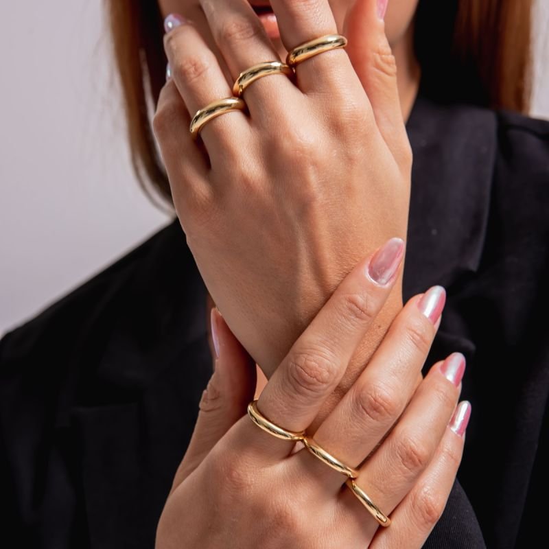 ANEL ONIRIQUE 3MM DOURADO FOLHEADO