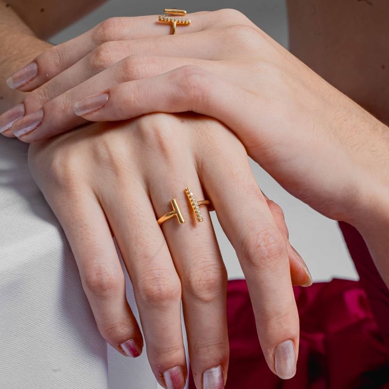 ANEL PALITO COM ZIRCÔNIA BANHADO A OURO 18K