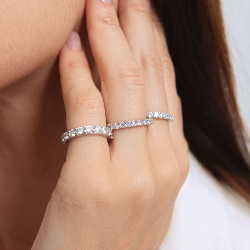 ANEL RIVIERA ZIRCÔNIA 3MM PRATEADO