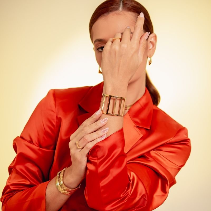 ANEL FINO LISO AJUSTÁVEL DOURADO FOLHEADO