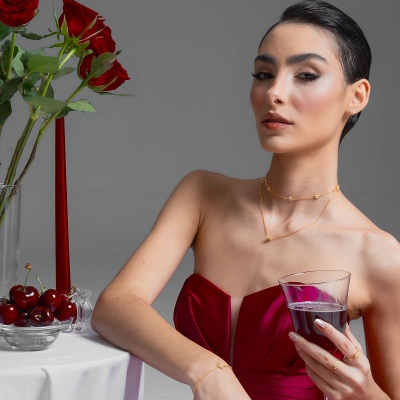 ANEL STARS ZIRCÔNIA BANHADO A OURO 18K