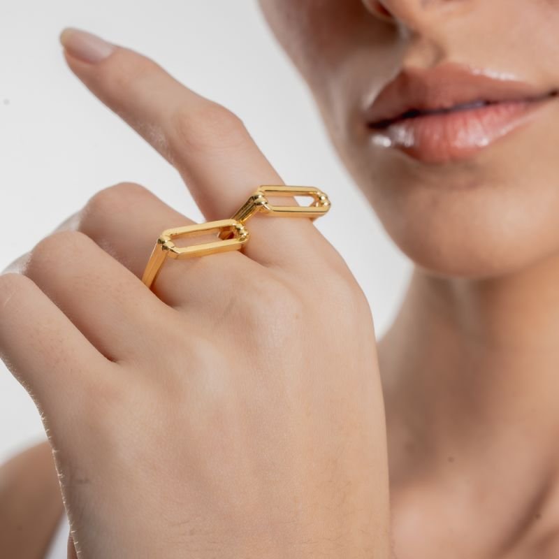 ANEL VIRTUDE BANHADO A OURO 18K