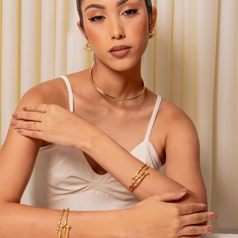 ANEL ZIRCÔNIA CLÁSSIC DOURADO FOLHEADO