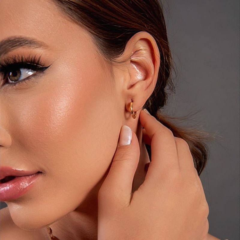 ARGOLA AMAZING P DOURADO FOLHEADO