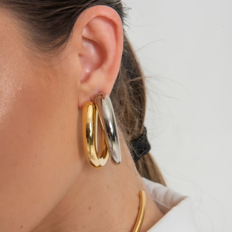 ARGOLA SINGULAR ABS PRATEADO FOLHEADO