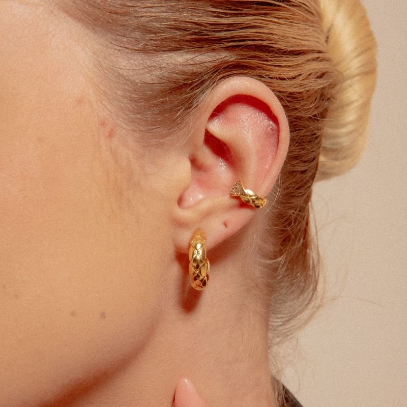 ARGOLA COCO X M DOURADA FOLHEADA