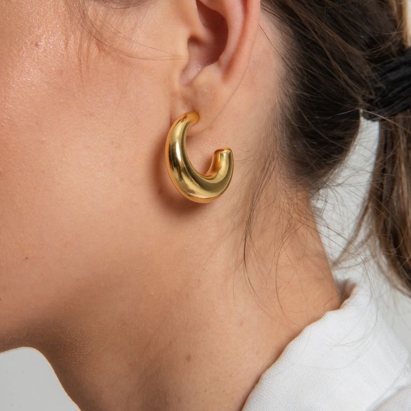 ARGOLA DESLUMBRE ABS DOURADO FOLHEADO