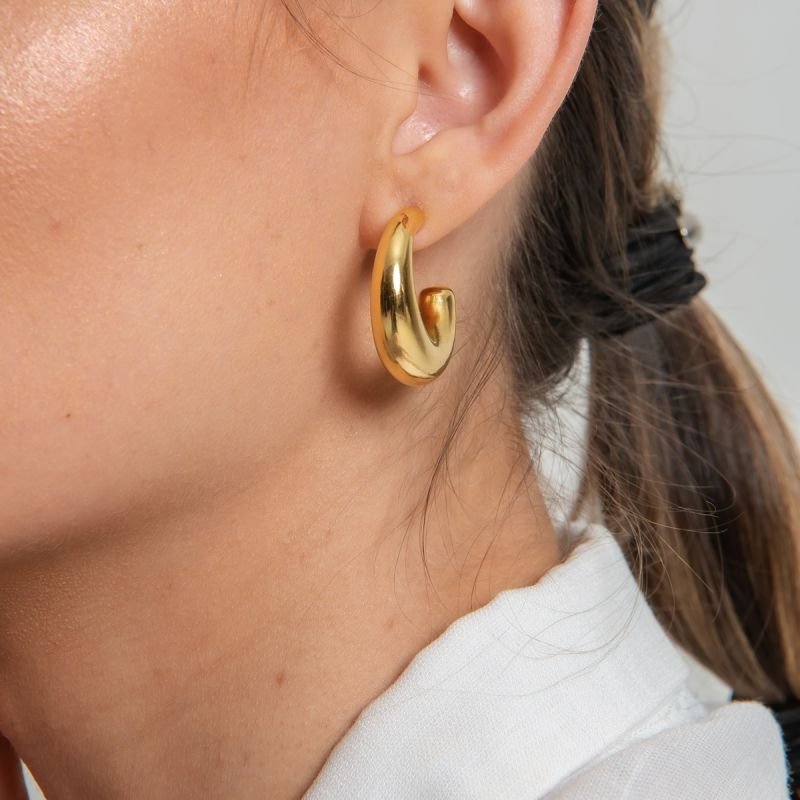 ARGOLA DESLUMBRE ABS DOURADO FOLHEADO