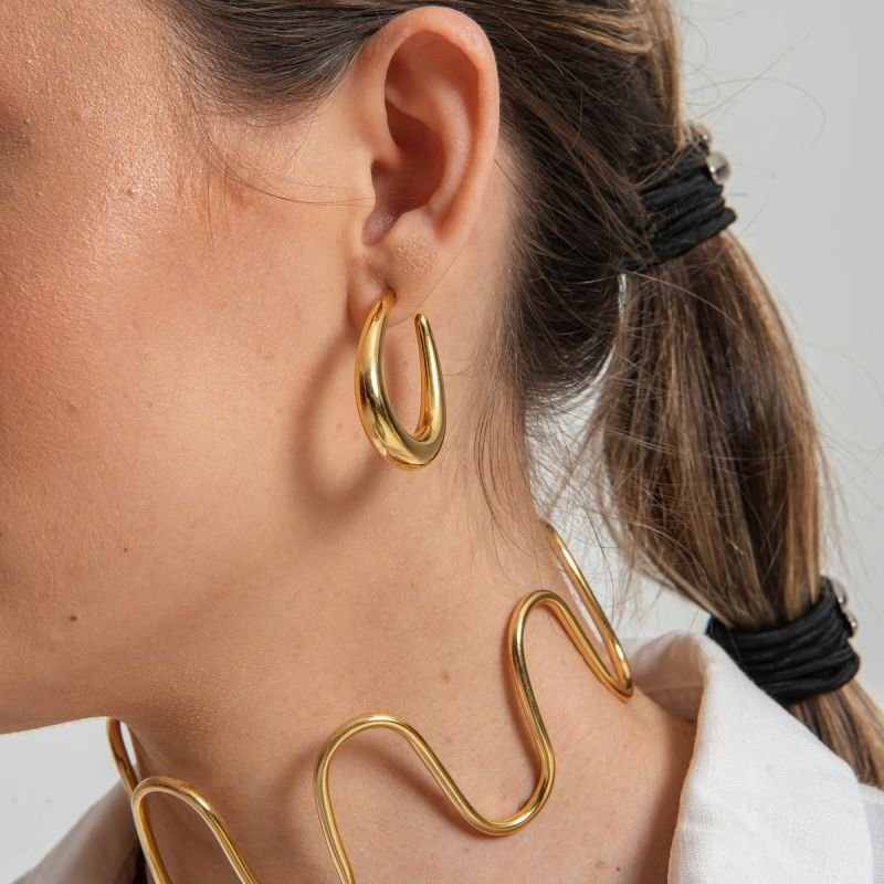 ARGOLA ENCANTO ABS DOURADO FOLHEADO