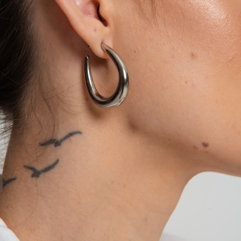 ARGOLA ENCANTO ABS PRATEADO FOLHEADO