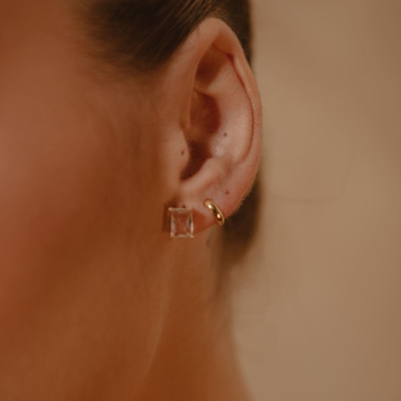 ARGOLA LISA PP BASIC DOURADA FOLHEADA