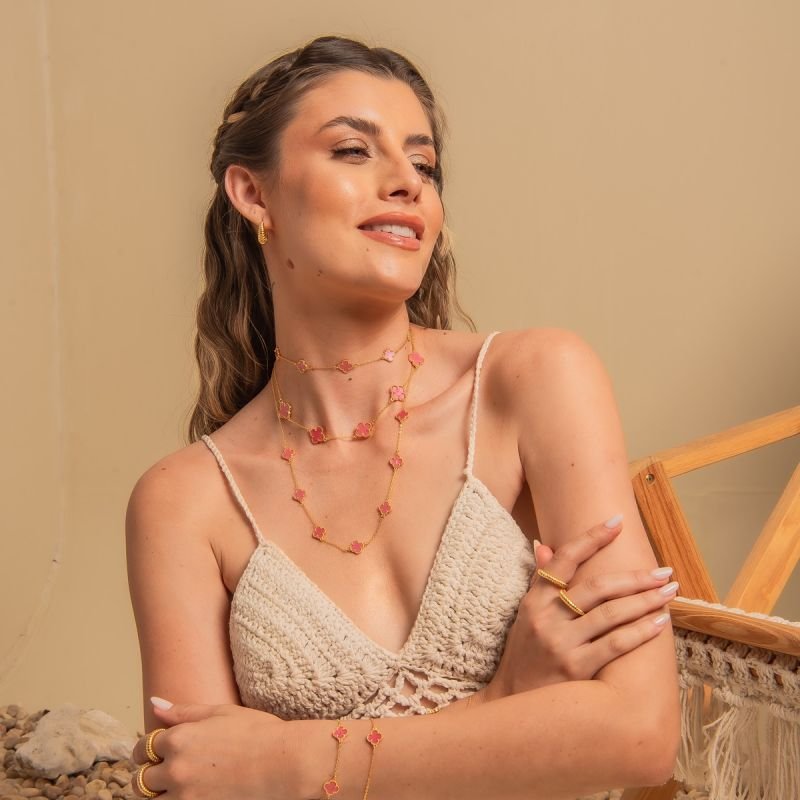 ARGOLA MARESIA DOURADO FOLHEADO