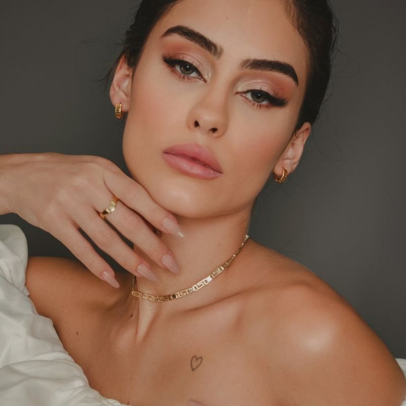 ARGOLA ORGONOGRAMA DOURADO FOLHEADO