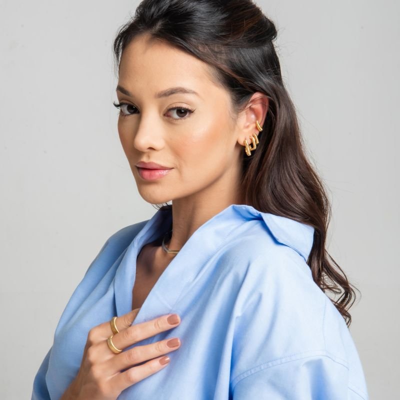 ARGOLA ORLI M BANHADO A OURO 18K