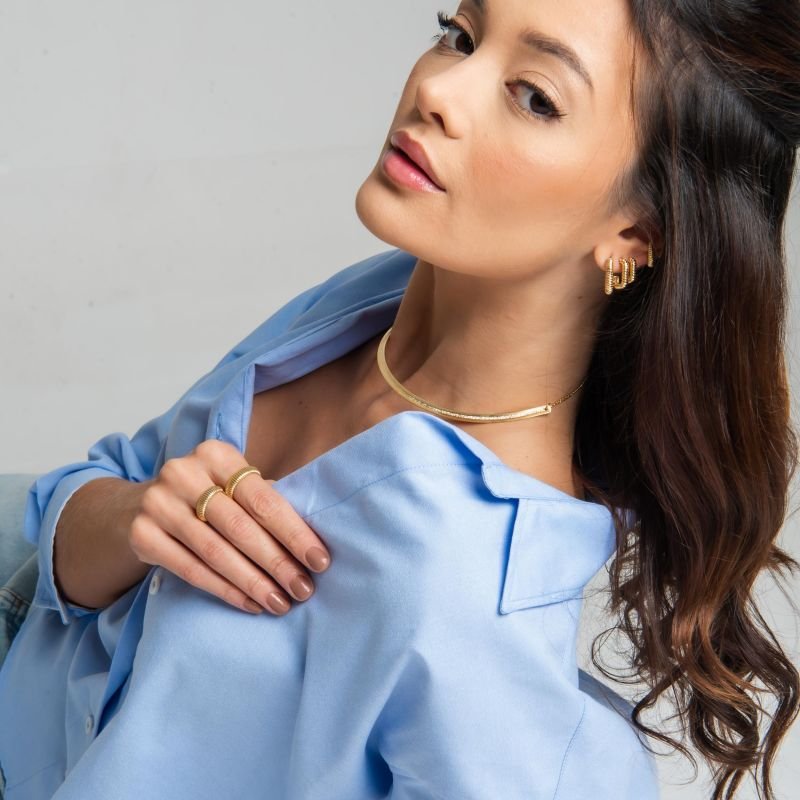 ARGOLA ORLI PP BANHADO A OURO 18K