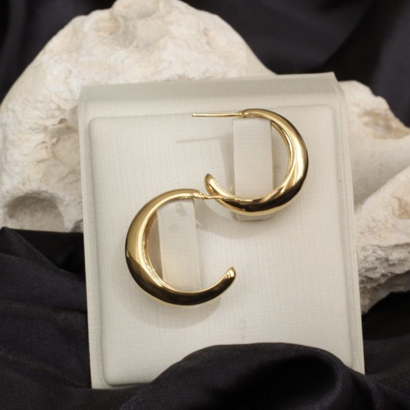 ARGOLA SIENA GG BANHADO A OURO 18K