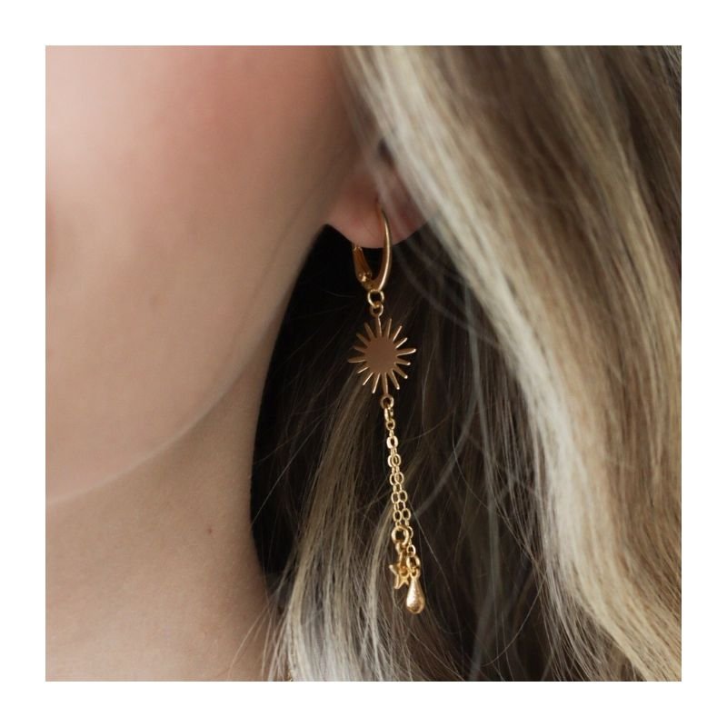 ARGOLA SOLIS BANHADO A OURO 18K