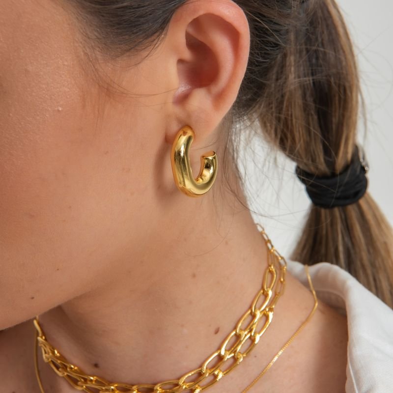 ARGOLA STILLO ABS DOURADO FOLHEADO