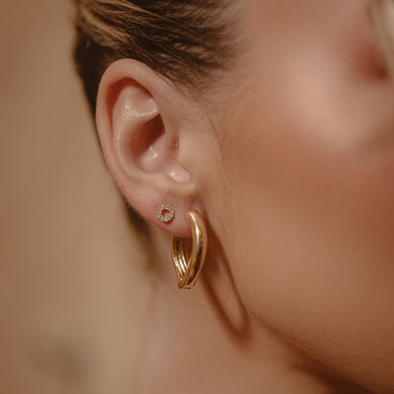 ARGOLA VERSATILE DOURADO FOLHEADO