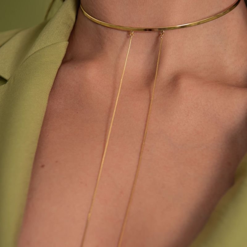 BODY CHAIN MARIA CHIC CORPO BANHADO A OURO 18K