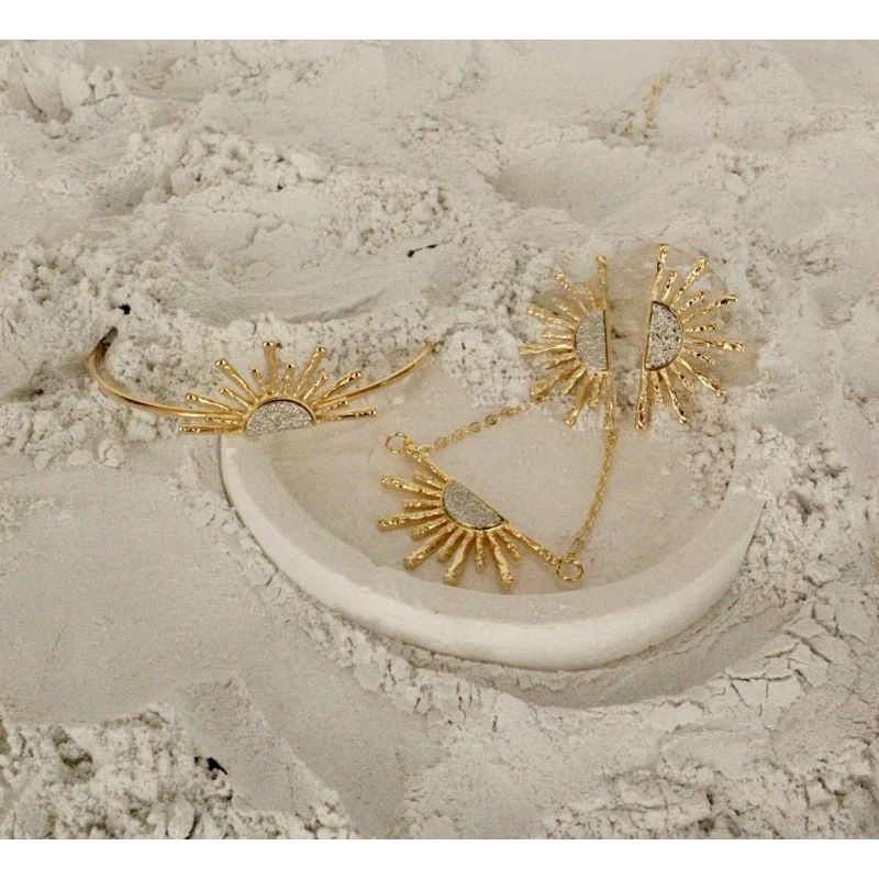 BRACELETE ECLIPSE BANHADO A OURO 18K