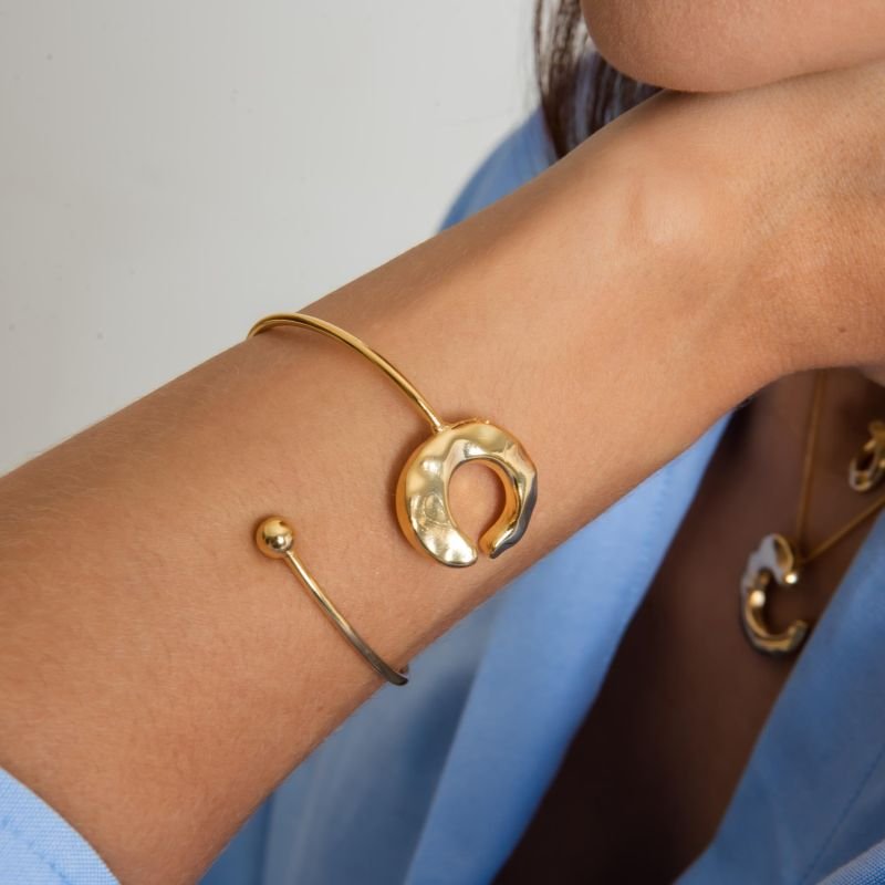 BRACELETE ETÉREA ORGANIC M BANHADO A OURO 18K