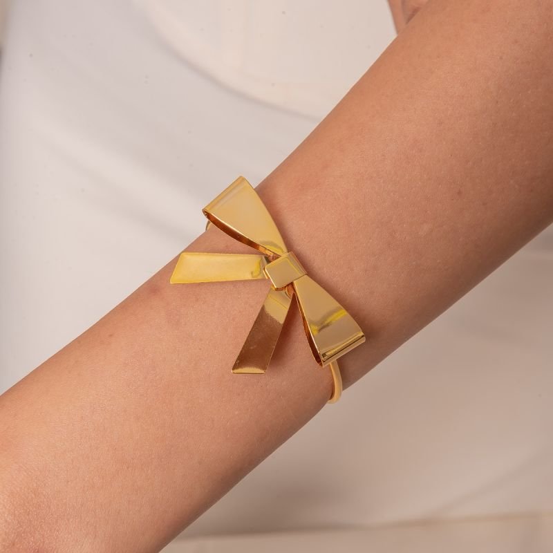 BRACELETE LAÇO FOR CHRISTMAS BANHADO A OURO 18K