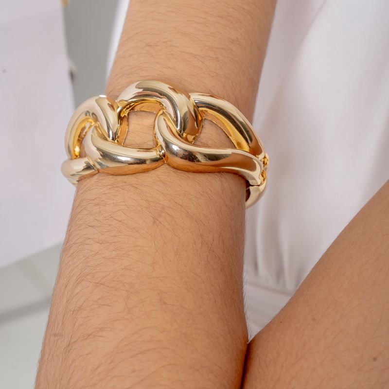 BRACELTE TRANÇADO BANHADO A OURO 18K