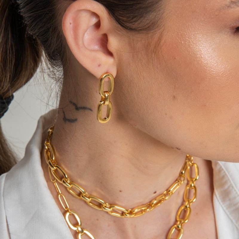 BRINCO CADEADO DOURADO FOLHEADO