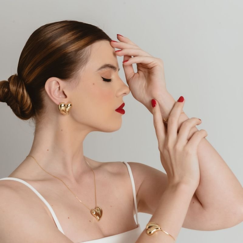 BRINCO CORAÇÃO LIFE G BANHADO A OURO 18K