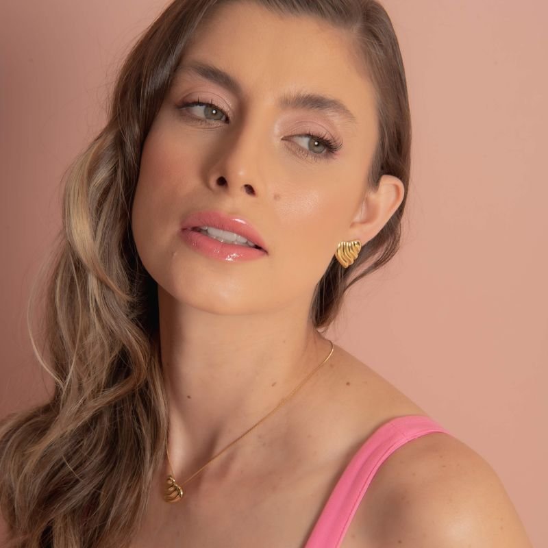 BRINCO CORAÇÃO PULSE BANHADO A OURO 18K